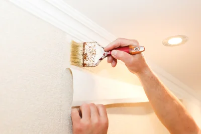 Pose de papier peint à Brezons — revêtements muraux et toiles de verre